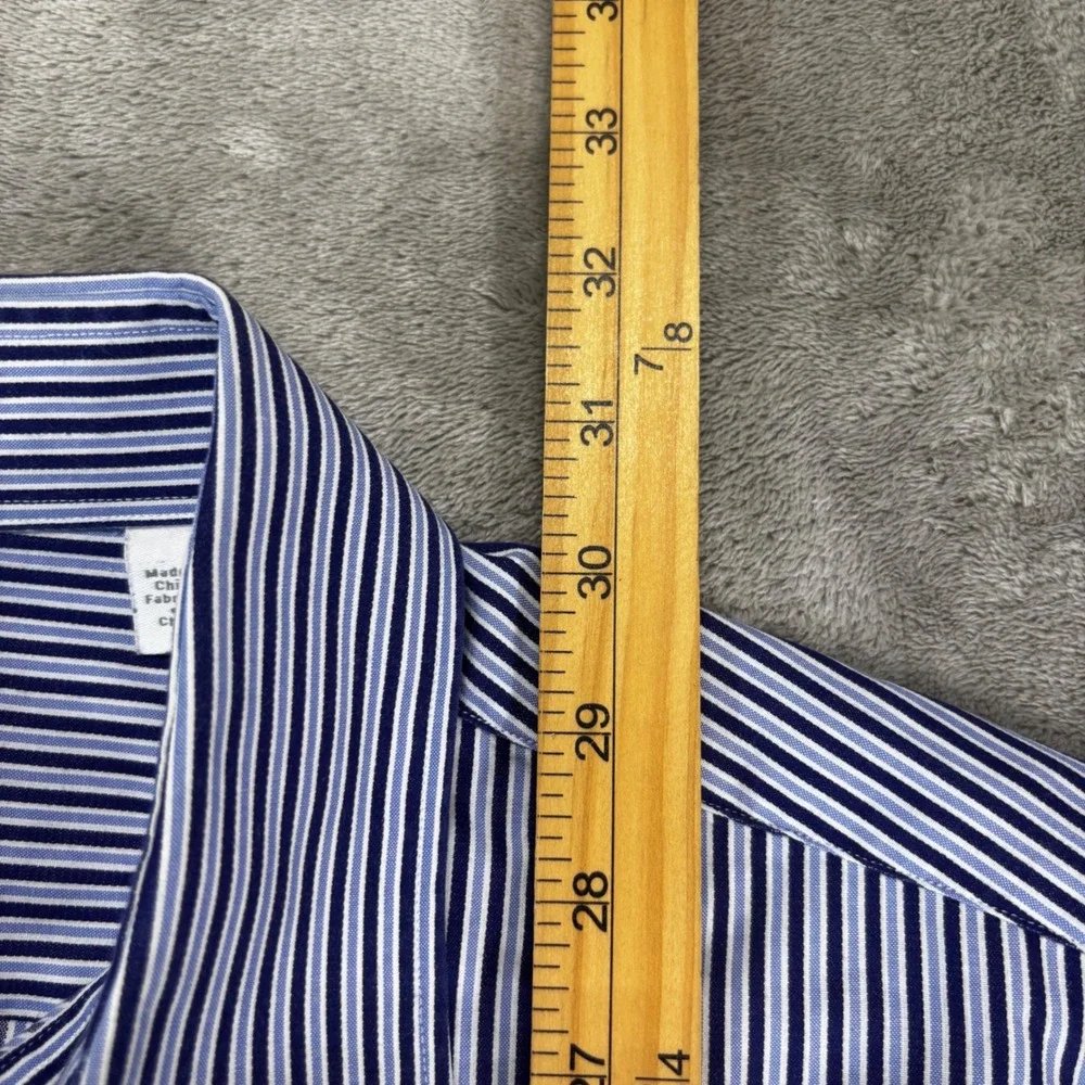 Tommy Bahama Button Down Mens 16.5‎ 36-37 Blue Striped Long Sleeve Shirt